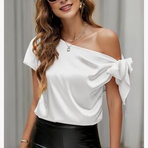 Elegant White Off-Shoulder Women's Top NWT